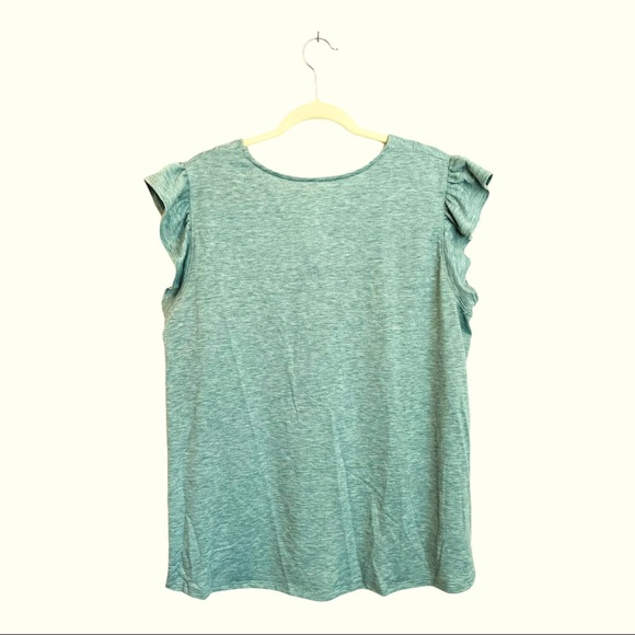 Plus Size Cap Sleeve Peplum Waist Top - Picture 4 of 7